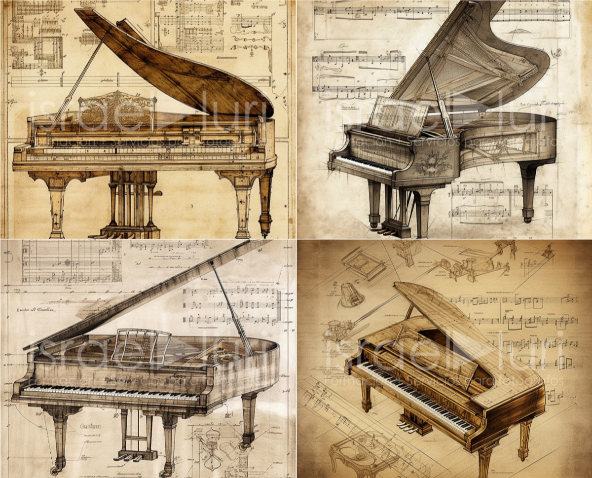 Pianos al estilo Leonardo da Vinci